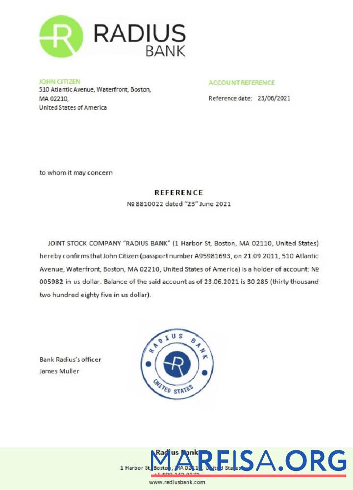 Downloadable USA Radius reference example